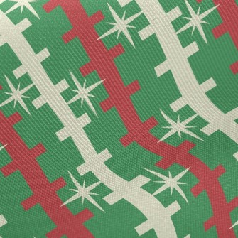 Christmas Ladder Stars Midweight Cotton Poplin
