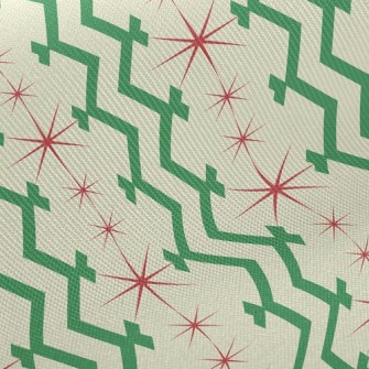 Christmas Star Lines Midweight Cotton Poplin