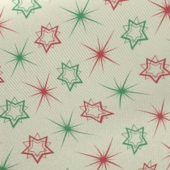 Red And Green Shining Stars Midweight Cotton Poplin