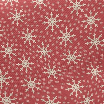Shiny Christmas Snowflakes Midweight Cotton Poplin