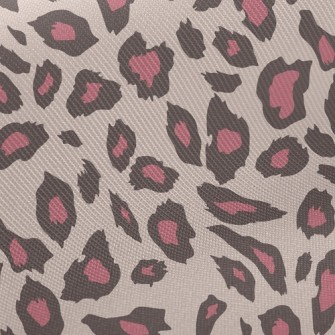 Pink Fashion Leopard Print Midweight Cotton Poplin