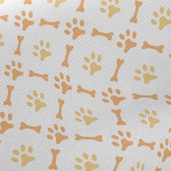 Cute Bone Footprints Midweight Cotton Poplin