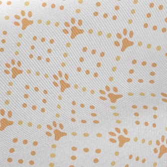 Dots And Dog Footprints Midweight Cotton Poplin