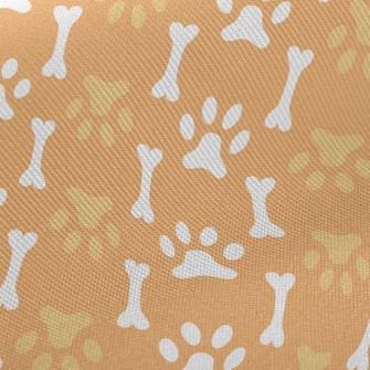 Bicolor Dog Footprint Bones Midweight Cotton Poplin