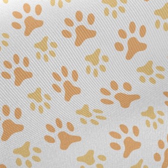 Upside Down Dog Footprints Midweight Cotton Poplin