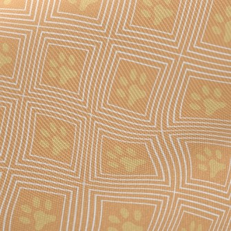 Diamond Frame Dog Footprints Midweight Cotton Poplin
