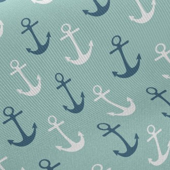 Two-Tone Navy Print Midweight Cotton Poplin