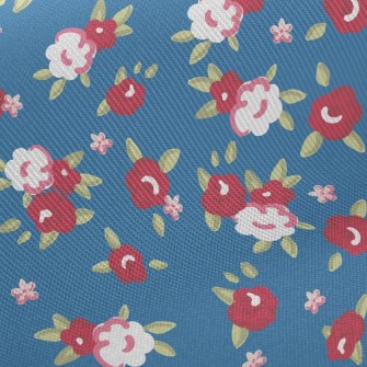 Elegant Rose Floral Midweight Cotton Poplin