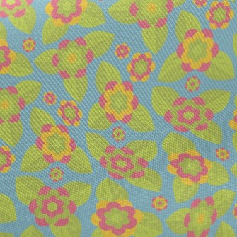Green Flower Midweight Cotton Poplin