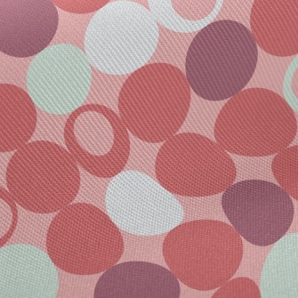 Red Fashion Dots Midweight Cotton Poplin