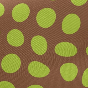 Trendy Mustard Green Dots Midweight Cotton Poplin