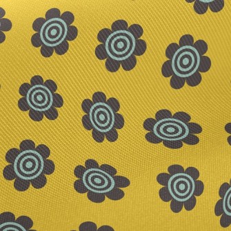 Black Spiral Sunflower Midweight Cotton Poplin