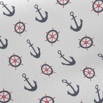 Petite Navy Logo Midweight Cotton Poplin