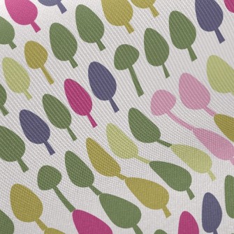 Cute Colorful Tree Midweight Cotton Poplin