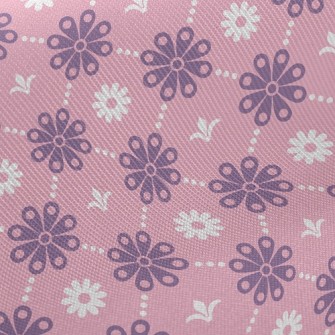 Two-Color Romantic Flower Midweight Cotton Poplin
