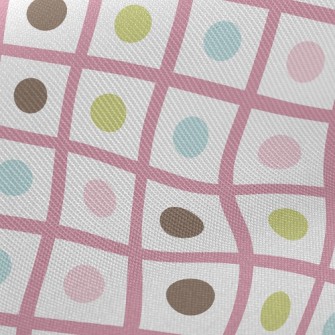 Colorful Lines Dots Midweight Cotton Poplin