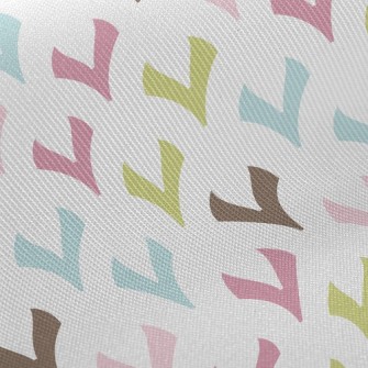 Colorful Geometric Little Hear Midweight Cotton Poplin