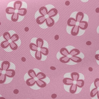 Changing Pink Flowers Midweight Cotton Poplin