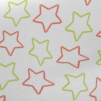 Two-Color Line Stars Midweight Cotton Poplin