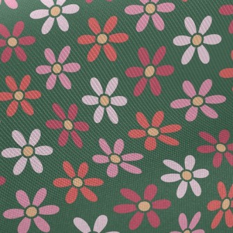 Beautiful Colorful Flowers Midweight Cotton Poplin