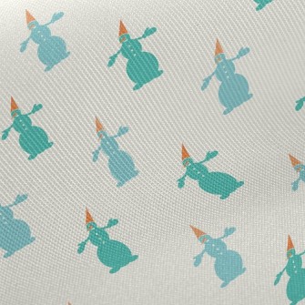 Cute Christmas Snowman Midweight Cotton Poplin