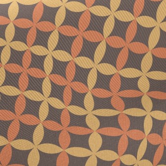 Two-Color Petal-Shaped Floral Midweight Cotton Poplin