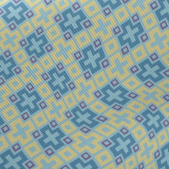 Cross Block Mosaic Midweight Cotton Poplin