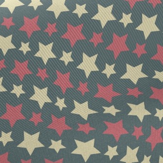 Two-Color Big And Small Stars Midweight Cotton Poplin
