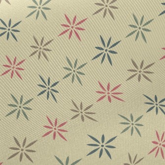 Shiny Four-Color Star Midweight Cotton Poplin