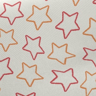 Two Color Line Stars Midweight Cotton Poplin