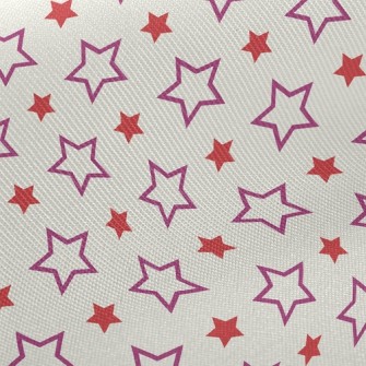 Cute Size Stars Midweight Cotton Poplin