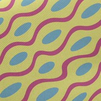 Psychedelic Waves Midweight Cotton Poplin