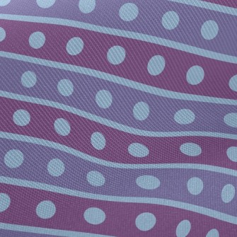 Double Purple Dotted Lines Midweight Cotton Poplin