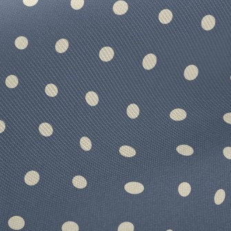 Classic Navy Polka Dots Midweight Cotton Poplin