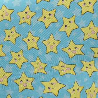 Cute Emoticon Star Midweight Cotton Poplin