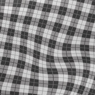 Black And White Gray Line Squa Midweight Cotton Poplin