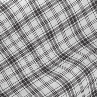 Black And White Plaid Pattern Midweight Cotton Poplin