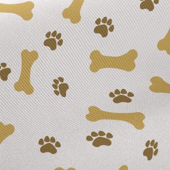 Minimalistic Bone Footprints Midweight Cotton Poplin
