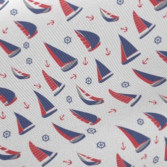 Two-Color Sailboat Midweight Cotton Poplin