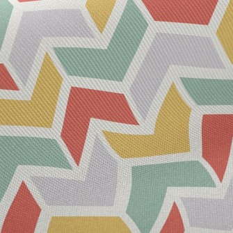 Mosaic Brick Waves Midweight Cotton Poplin