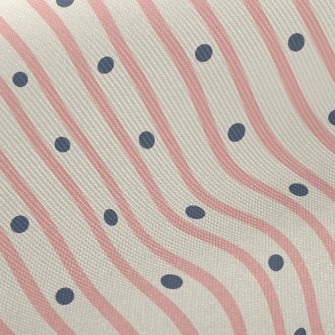 Dot Straight Stripe Midweight Cotton Poplin