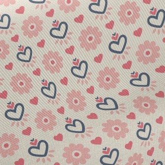 Love Pink Flower Midweight Cotton Poplin
