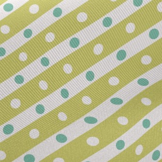 Polka Dot Horizontal Stripes Midweight Cotton Poplin