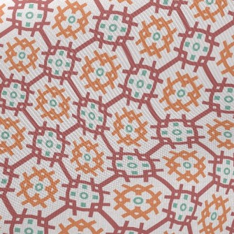 Three-Color Mesh Cross Midweight Cotton Poplin