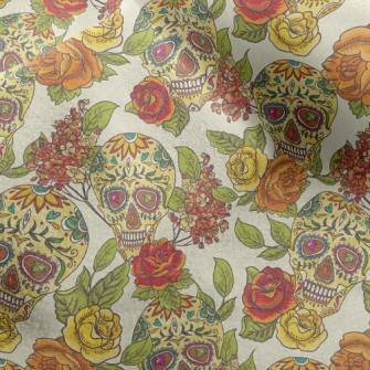 Colorful Painted Skull Micro Fleece
