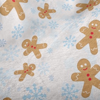 Snowflake Gingerbread Man Minky