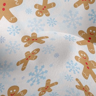 Snowflake Gingerbread Man Lightweight Performance Linen