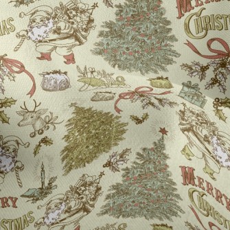 Merry Christmas Lightweight Performance Linen