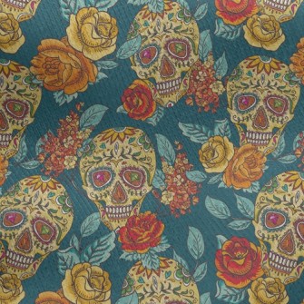 Painted Skull Jersey Backed Fleece