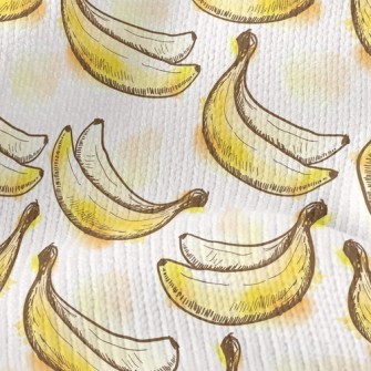 Hand Drawn Cute Banana Stretch Jersey